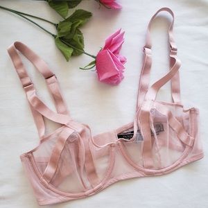 Victoria’s Secret VERY SEXY Unlined Mesh Balconette Bra NWT